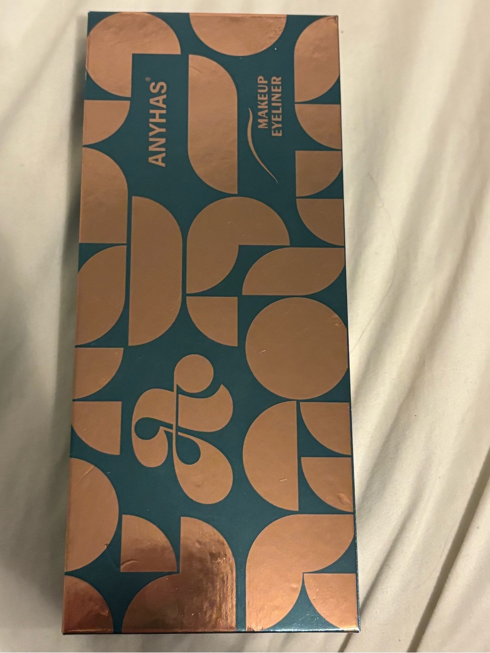 Teal and Copper Makeup Eyeliner Packaging